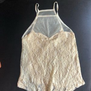 Kimichi Blue Urban Outfitters Cream Lace Cami Tank  Top NWOT